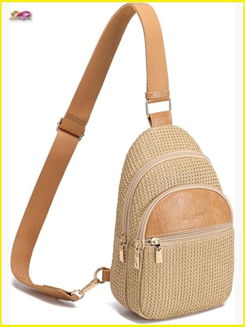 Faux Straw Crossbody Bag | RFID Blocking | Woven Beach Purse | Summer Travel